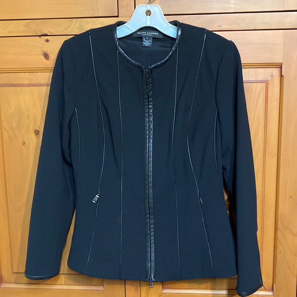 Ralph Lauren leather trimmed jacket